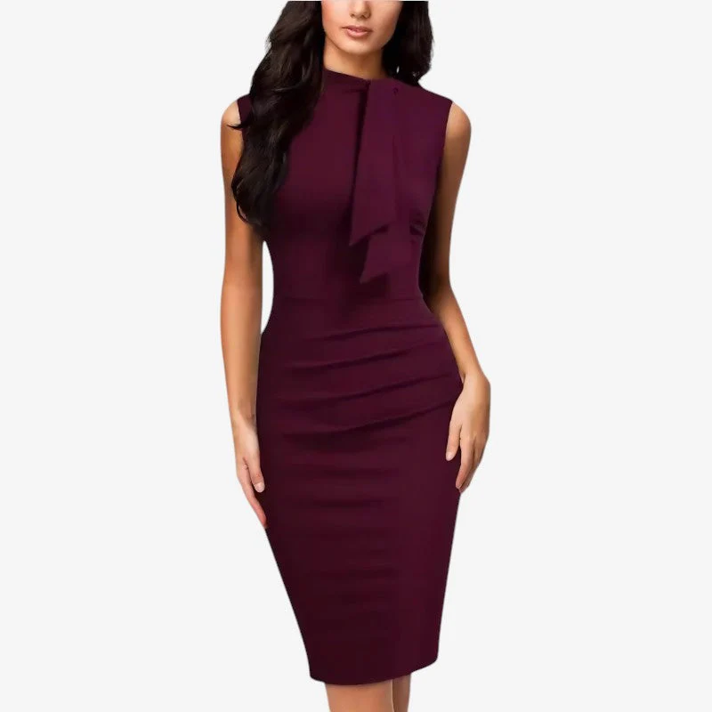 Women's Sleeveless Slim Fit Midi Dress - Image 2