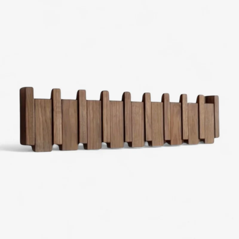 WoodTone – Wooden Clothes Rack with Pull-Out Hooks