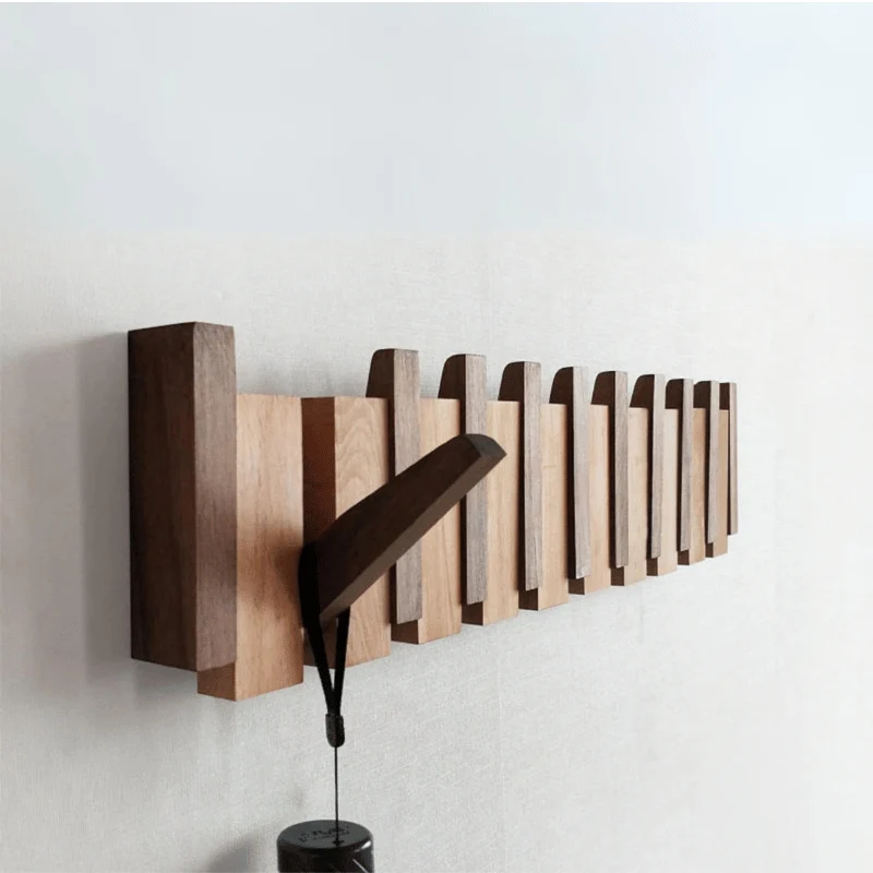 WoodTone – Wooden Clothes Rack with Pull-Out Hooks - Image 7