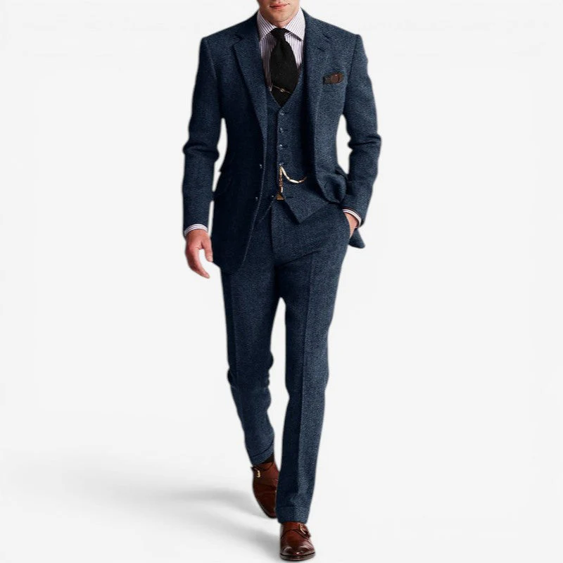 Zachary – Slim Fit 3 Piece Suit with Blazer and Vest - Image 6